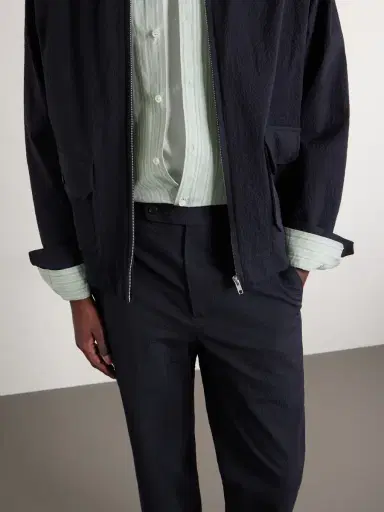 BODE Straight-Leg Cotton-Blend Seersucker Trousers - Men | Thumbnail 5