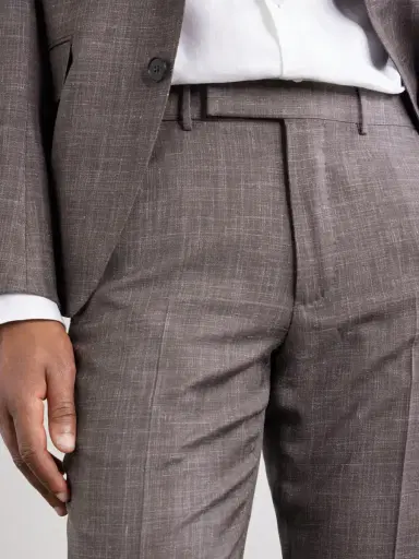 Zegna Straight-Leg Price of Wales Checked Wool, Silk and Linen-Blend Suit Trousers - Men | Thumbnail 5