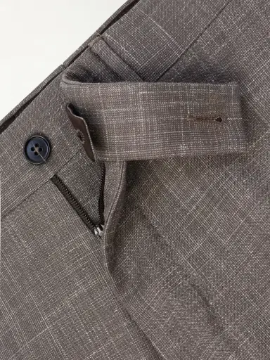 Zegna Straight-Leg Price of Wales Checked Wool, Silk and Linen-Blend Suit Trousers - Men | Thumbnail 6