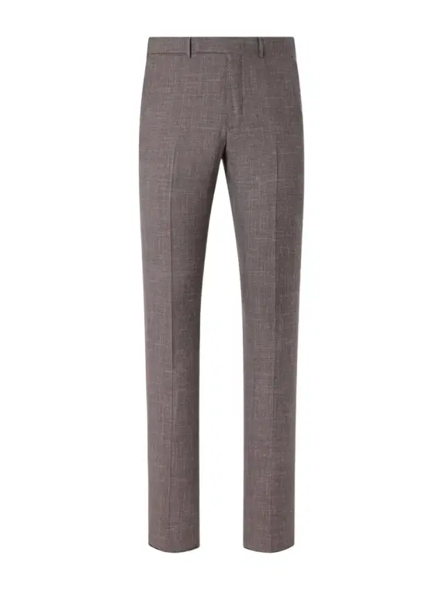 Straight-Leg Price of Wales Checked Wool, Silk and Linen-Blend Suit Trousers - Men