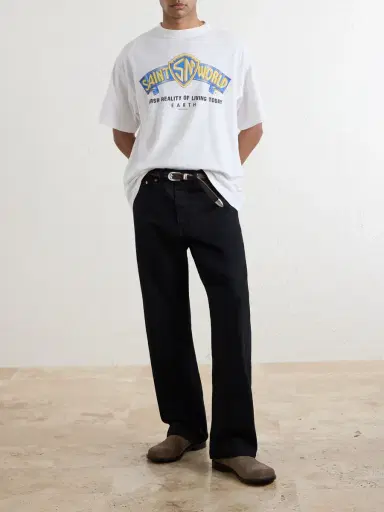 SAINT Mxxxxxx Saint World Logo-Print Cotton-Jersey T-shirt - Men | Thumbnail 2