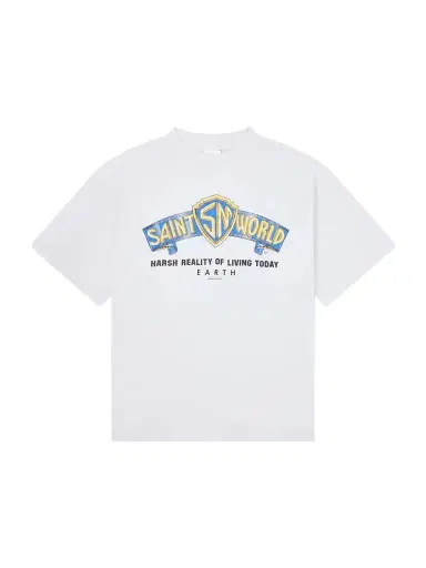SAINT Mxxxxxx Saint World Logo-Print Cotton-Jersey T-shirt - Men | Thumbnail 1