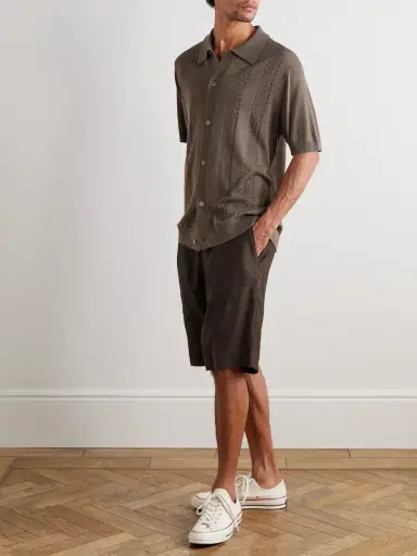 NN07 Billie 1808 LENZING™ ECOVERO™ and Linen-Blend Shorts - Men | Thumbnail 2