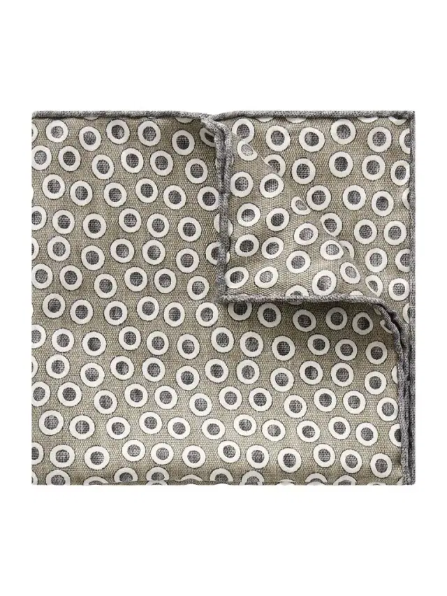 Brunello Cucinelli Polka-Dot Silk Pocket Square - Men