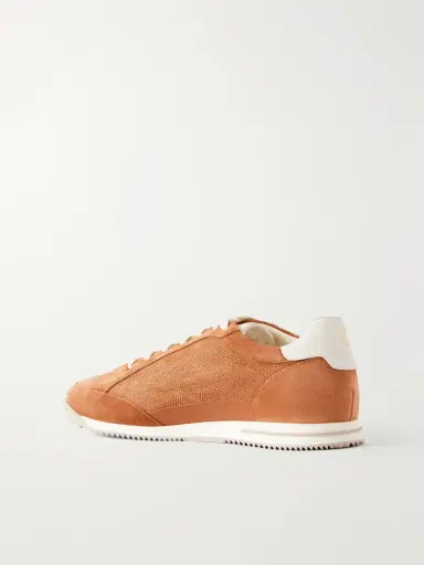 Brunello Cucinelli Leather-Trimmed Suede Sneakers - Men | Thumbnail 4 Brunello Cucinelli Leather-Trimmed Suede Sneakers - Men | Thumbnail 4