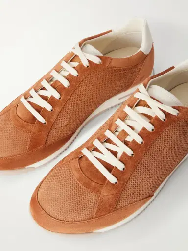 Brunello Cucinelli Leather-Trimmed Suede Sneakers - Men | Thumbnail 5 Brunello Cucinelli Leather-Trimmed Suede Sneakers - Men | Thumbnail 5