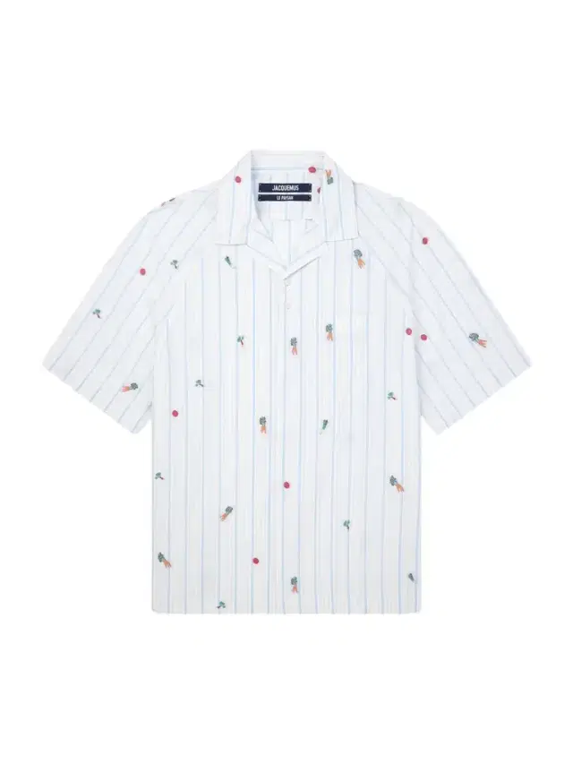 La Chemise Romarin Embroidered Striped Cotton-Poplin Shirt - Men