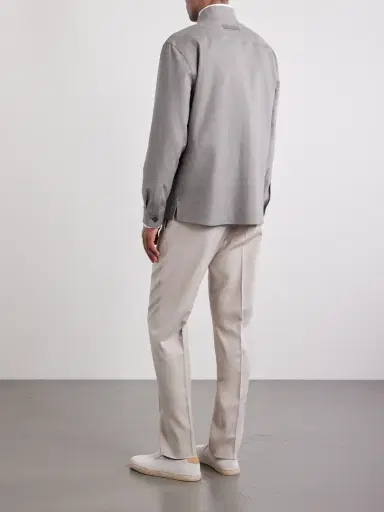 Zegna Linen-Gabardine Overshirt - Men | Thumbnail 4 Zegna Linen-Gabardine Overshirt - Men | Thumbnail 4