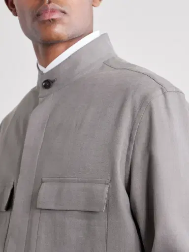 Zegna Linen-Gabardine Overshirt - Men | Thumbnail 5 Zegna Linen-Gabardine Overshirt - Men | Thumbnail 5