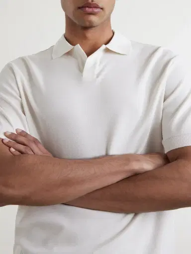 Altea Pierre Honeycomb-Knit Cotton-Piqué Polo Shirt - Men | Thumbnail 5 Altea Pierre Honeycomb-Knit Cotton-Piqué Polo Shirt - Men | Thumbnail 5