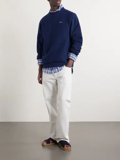 Noah Logo-Embroidered Cotton-Jersey Sweatshirt - Men | Thumbnail 2