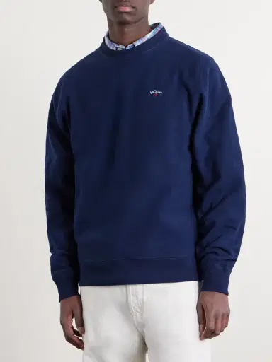 Noah Logo-Embroidered Cotton-Jersey Sweatshirt - Men | Thumbnail 3