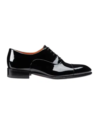 Santoni Men's Isaac Patent Leather Lace-Up Shoes | Thumbnail 1