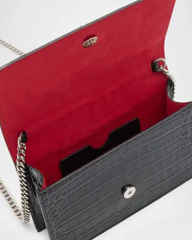 McQueen Mini Skull Croc-Embossed Crossbody Bag | Thumbnail 2 McQueen Mini Skull Croc-Embossed Crossbody Bag | Thumbnail 2