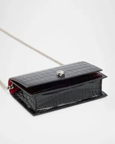 McQueen Mini Skull Croc-Embossed Crossbody Bag | Thumbnail 6 McQueen Mini Skull Croc-Embossed Crossbody Bag | Thumbnail 6