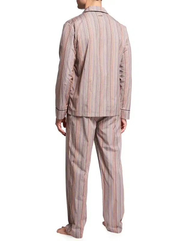 Paul Smith Men 's Multi-Stripe Long-Sleeve Pajama Set