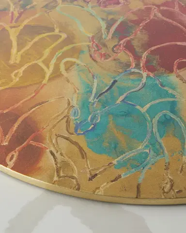 Hunt Slonem Bunny Palette Lacquer Placemat, 15" Round | Thumbnail 3 Hunt Slonem Bunny Palette Lacquer Placemat, 15" Round | Thumbnail 3