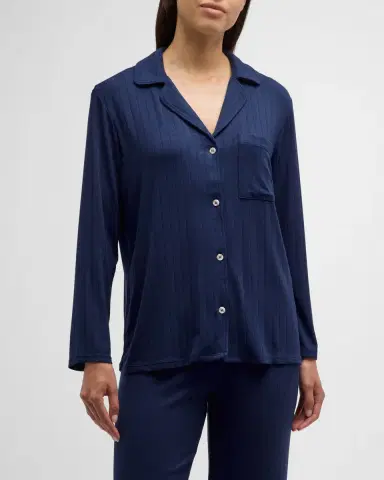Eberjey Gisele Ribbed Long Pajama Set | Thumbnail 3 Eberjey Gisele Ribbed Long Pajama Set | Thumbnail 3