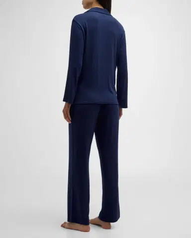 Eberjey Gisele Ribbed Long Pajama Set | Thumbnail 4 Eberjey Gisele Ribbed Long Pajama Set | Thumbnail 4