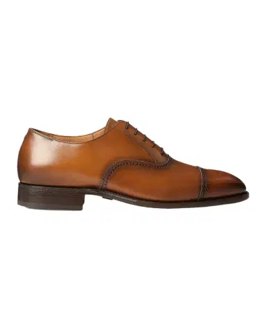 Ralph Lauren Purple Label Men's Denver Burnished Calfskin Cap-Toe Shoes | Thumbnail 1 Ralph Lauren Purple Label Men's Denver Burnished Calfskin Cap-Toe Shoes | Thumbnail 1