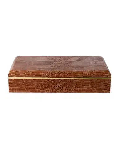 AERIN Classic Croc Leather Desk Box | Thumbnail 1