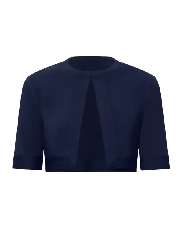 The Marie Cropped Crewneck Bolero