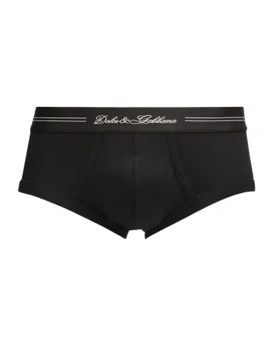 Dolce & Gabbana Men's Jersey Stretch Logo Script Briefs | Thumbnail 1