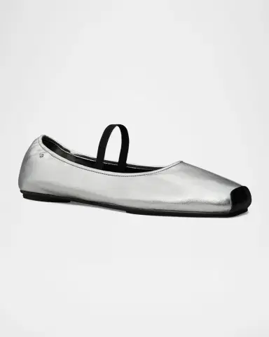 Tory Burch Runway Metallic Leather Ballerina Flats | Thumbnail 3 Tory Burch Runway Metallic Leather Ballerina Flats | Thumbnail 3