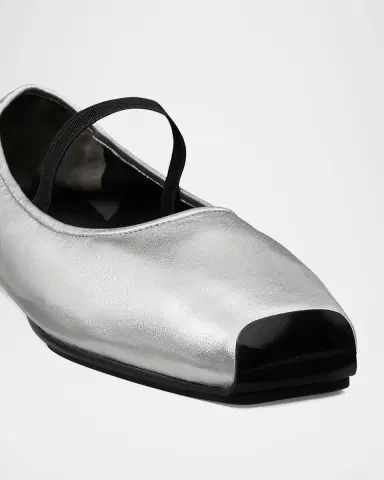 Tory Burch Runway Metallic Leather Ballerina Flats | Thumbnail 5 Tory Burch Runway Metallic Leather Ballerina Flats | Thumbnail 5