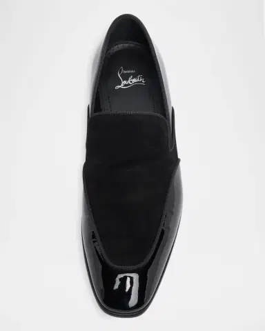 Christian Louboutin Men's Yaki Patent Leather & Suede Loafers | Thumbnail 3 Christian Louboutin Men's Yaki Patent Leather & Suede Loafers | Thumbnail 3