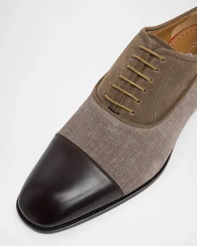 Christian Louboutin Men's Greggory Mixed Media Oxfords | Thumbnail 2