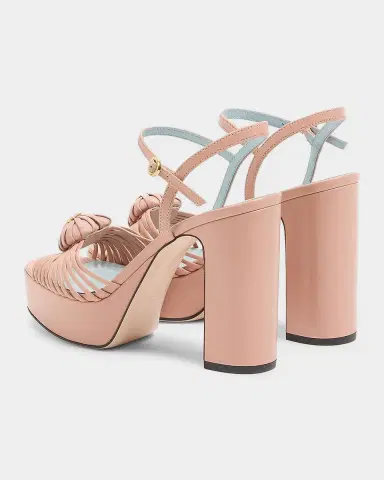 Valentino Garavani 115mm VLogo Leather Platform Sandals | Thumbnail 2