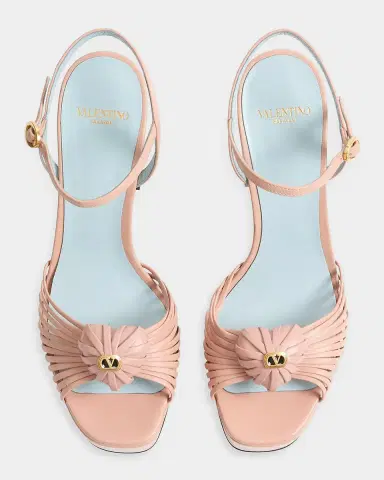 Valentino Garavani 115mm VLogo Leather Platform Sandals | Thumbnail 4