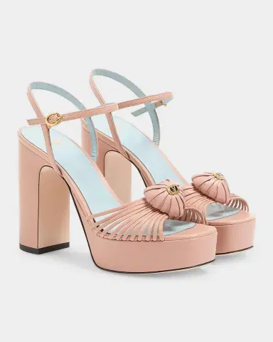 Valentino Garavani 115mm VLogo Leather Platform Sandals | Thumbnail 5