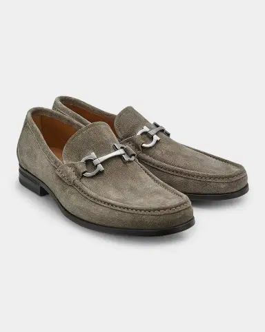 Ferragamo Men's Gancini-Buckle Leather Loafers | Thumbnail 5 Ferragamo Men's Gancini-Buckle Leather Loafers | Thumbnail 5