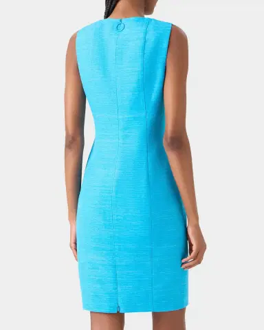 Akris punto Square-Neck Sleeveless Cotton Mini Sheath Dress | Thumbnail 2 Akris punto Square-Neck Sleeveless Cotton Mini Sheath Dress | Thumbnail 2