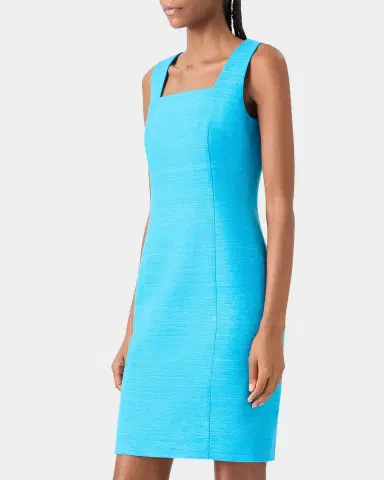 Akris punto Square-Neck Sleeveless Cotton Mini Sheath Dress | Thumbnail 5 Akris punto Square-Neck Sleeveless Cotton Mini Sheath Dress | Thumbnail 5