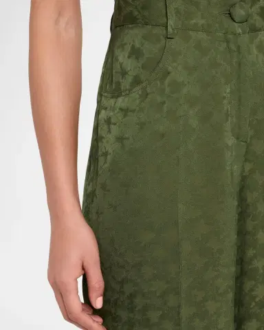 Silvia Tcherassi Emine Satin Jacquard Wide-Leg Pants | Thumbnail 4 Silvia Tcherassi Emine Satin Jacquard Wide-Leg Pants | Thumbnail 4