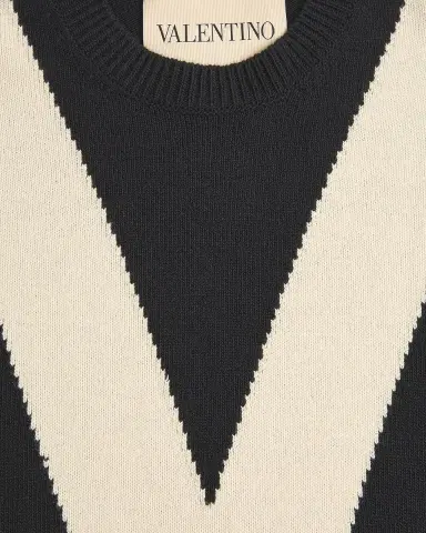 Valentino Garavani Men's Wool Inlaid V Crewneck Sweater | Thumbnail 6 Valentino Garavani Men's Wool Inlaid V Crewneck Sweater | Thumbnail 6