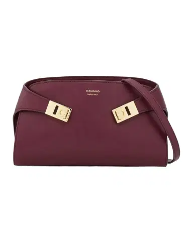 FERRAGAMO Hug Leather Crossbody Bag | Thumbnail 1 FERRAGAMO Hug Leather Crossbody Bag | Thumbnail 1