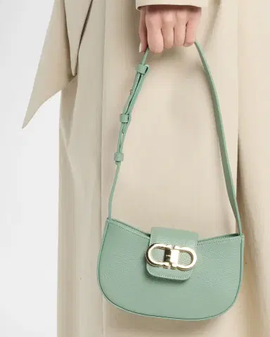 Ferragamo Gabry Gancini Leather Shoulder Bag | Thumbnail 2 Ferragamo Gabry Gancini Leather Shoulder Bag | Thumbnail 2