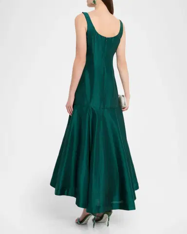 Hutch Alaia High-Low Shantung Maxi Dress | Thumbnail 2 Hutch Alaia High-Low Shantung Maxi Dress | Thumbnail 2
