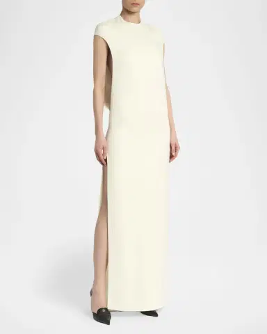 Tom Ford Cap-Sleeve Slit Crepe Gown | Thumbnail 4