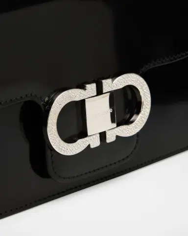 Ferragamo Mini Crystal Double Gancini Leather Shoulder Bag | Thumbnail 5 Ferragamo Mini Crystal Double Gancini Leather Shoulder Bag | Thumbnail 5