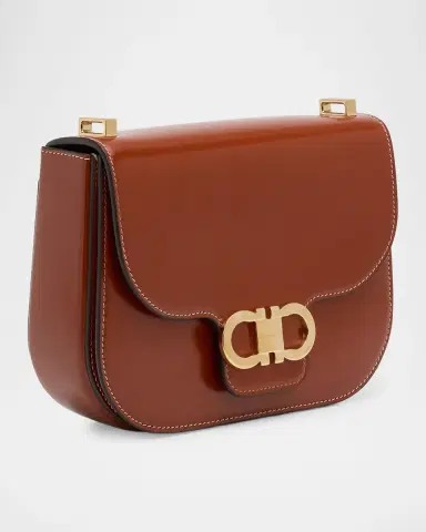Ferragamo Double Gancini Leather Crossbody Bag | Thumbnail 3 Ferragamo Double Gancini Leather Crossbody Bag | Thumbnail 3