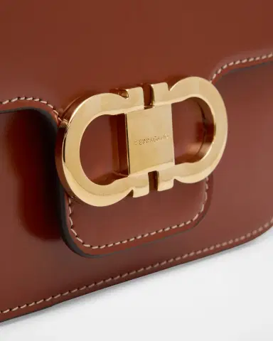 Ferragamo Double Gancini Leather Crossbody Bag | Thumbnail 6 Ferragamo Double Gancini Leather Crossbody Bag | Thumbnail 6