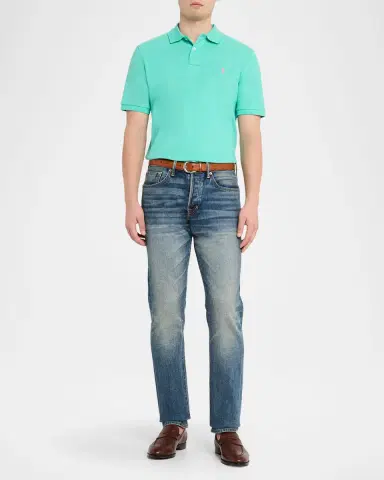 Polo Ralph Lauren Men's The Iconic Mesh Classic-Fit Polo Shirt | Thumbnail 2 Polo Ralph Lauren Men's The Iconic Mesh Classic-Fit Polo Shirt | Thumbnail 2
