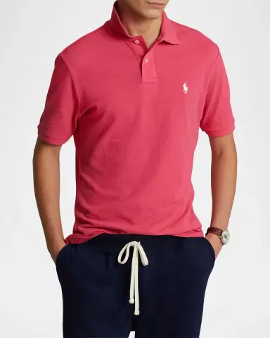 Polo Ralph Lauren Men's The Iconic Mesh Classic-Fit Polo Shirt | Thumbnail 4 Polo Ralph Lauren Men's The Iconic Mesh Classic-Fit Polo Shirt | Thumbnail 4