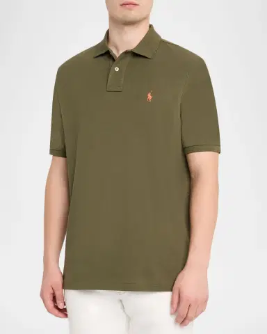 Polo Ralph Lauren Men's The Iconic Mesh Classic-Fit Polo Shirt | Thumbnail 4 Polo Ralph Lauren Men's The Iconic Mesh Classic-Fit Polo Shirt | Thumbnail 4