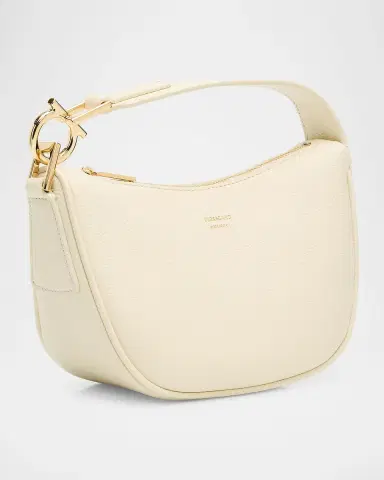 Ferragamo Smile Grain Leather Gancini Top-Handle Bag | Thumbnail 3 Ferragamo Smile Grain Leather Gancini Top-Handle Bag | Thumbnail 3